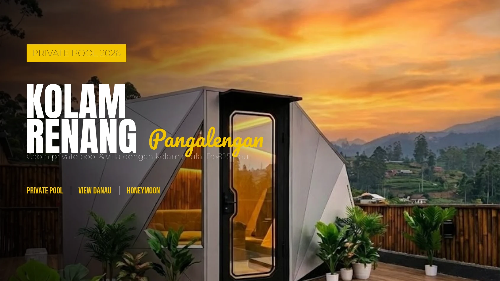 Villa & Cabin Private Pool di Pangalengan: Pilihan dengan Kolam Renang